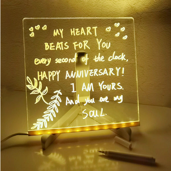 LED Trendy Lamp Acrylic Message Note Board
