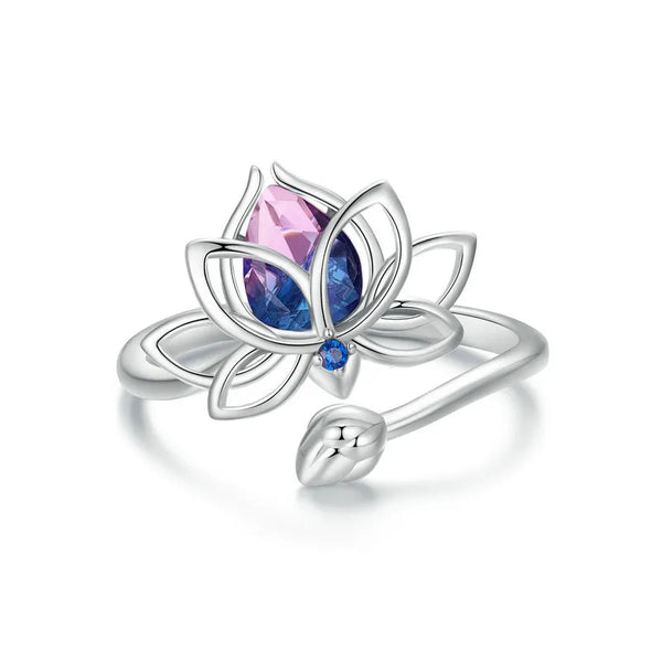 Lotus Flower fashion rings, accessories rings silver, No Fade Color